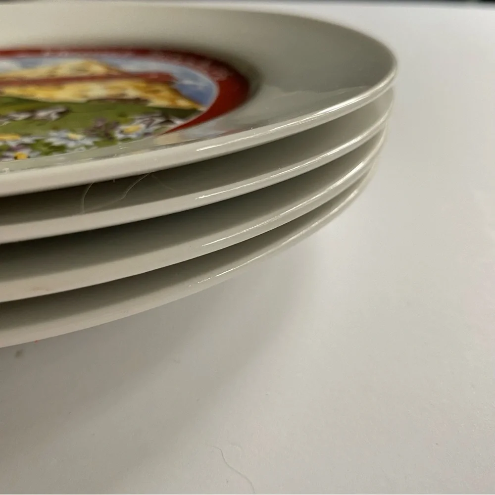 Restoration Hardware Plates Cheese theme appetizers BRIE Classic Cheese 7.5